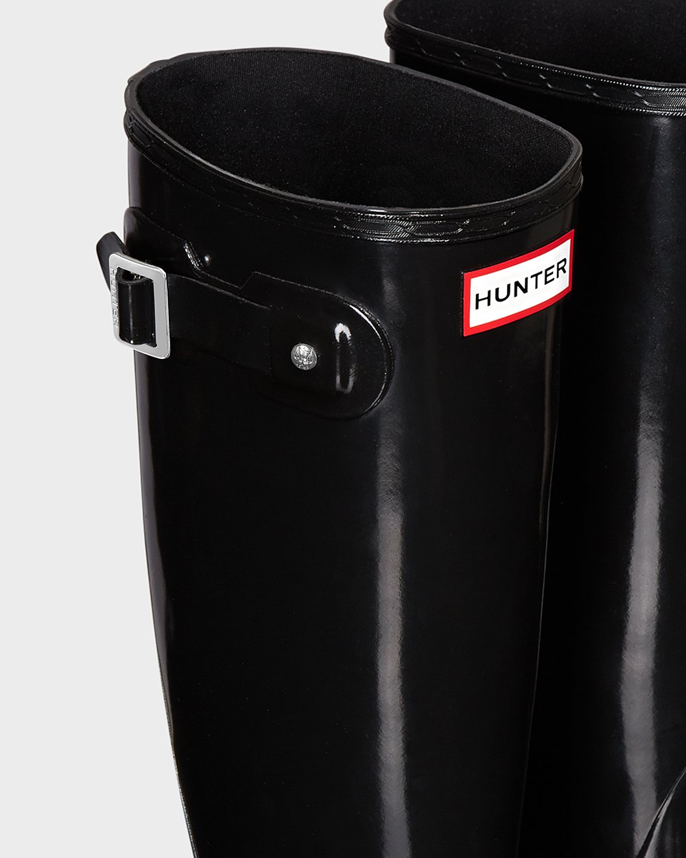 Womens Hunter Tall Rain Boots Black - Original Gloss - 7245891-XB